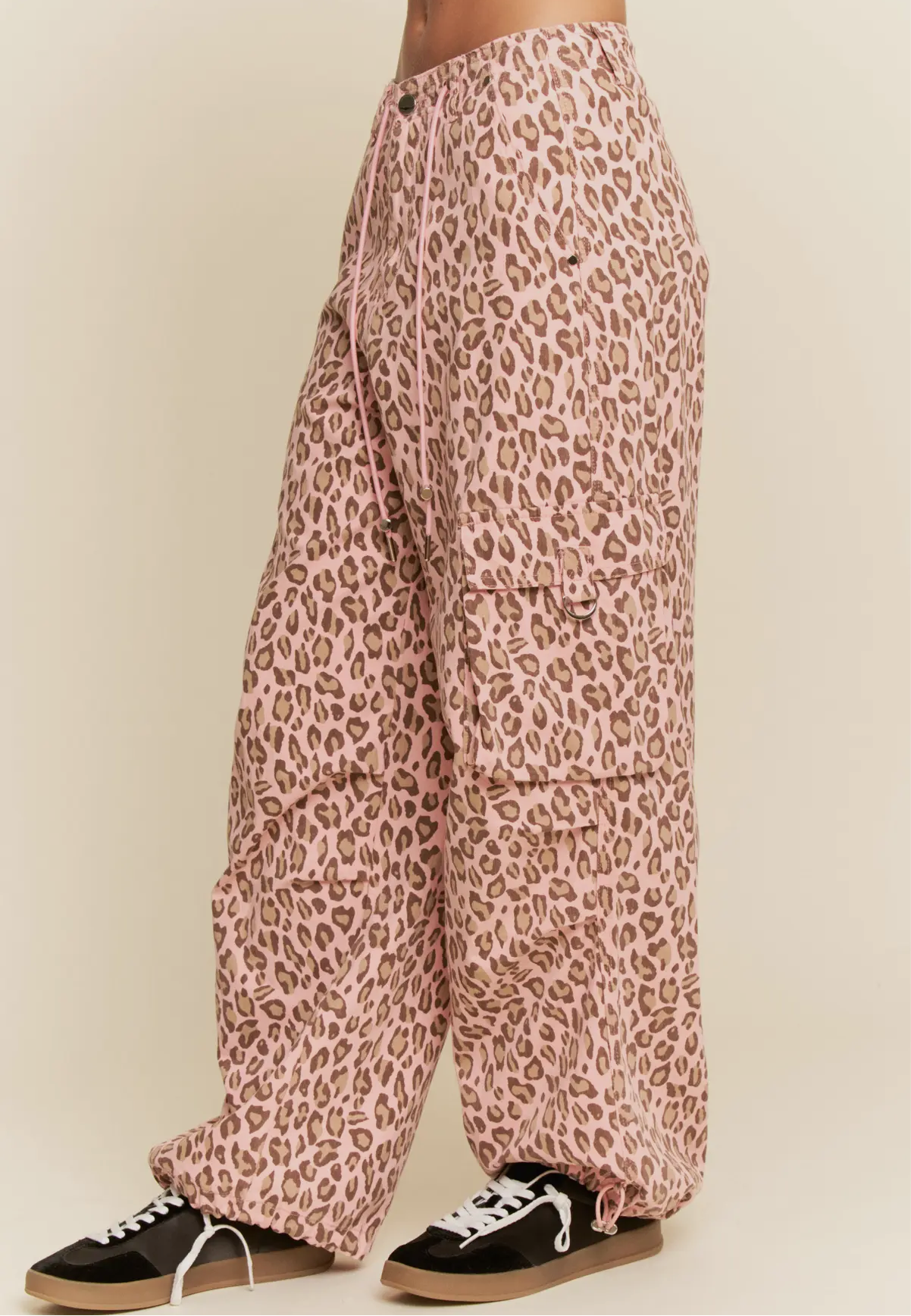Pink Leopard Cargo Pants