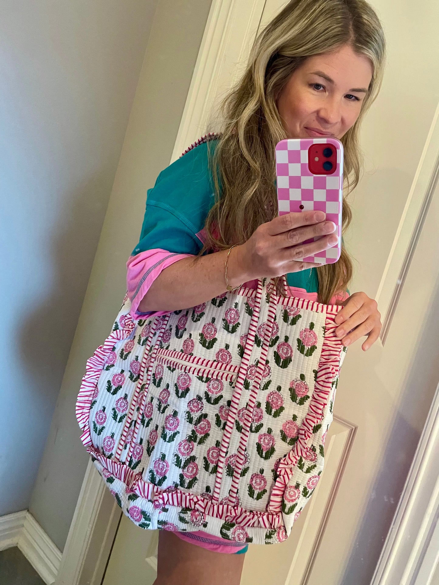 Rose Ruffle Tote