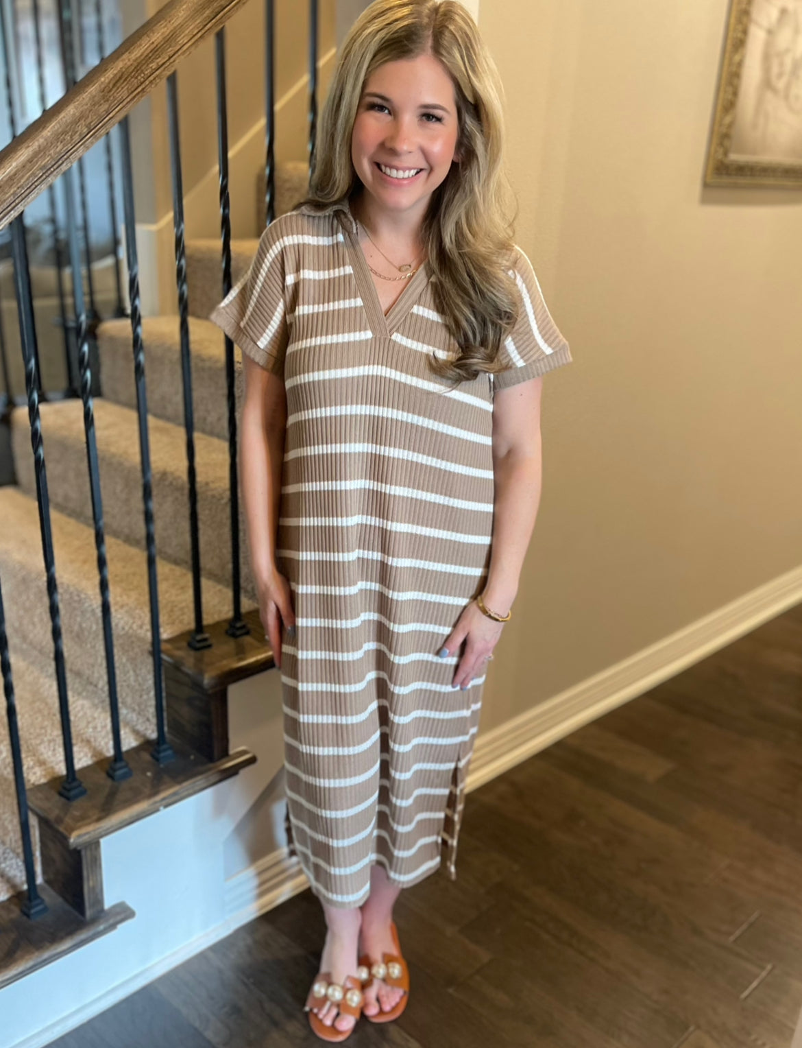 Striped Midi Dress