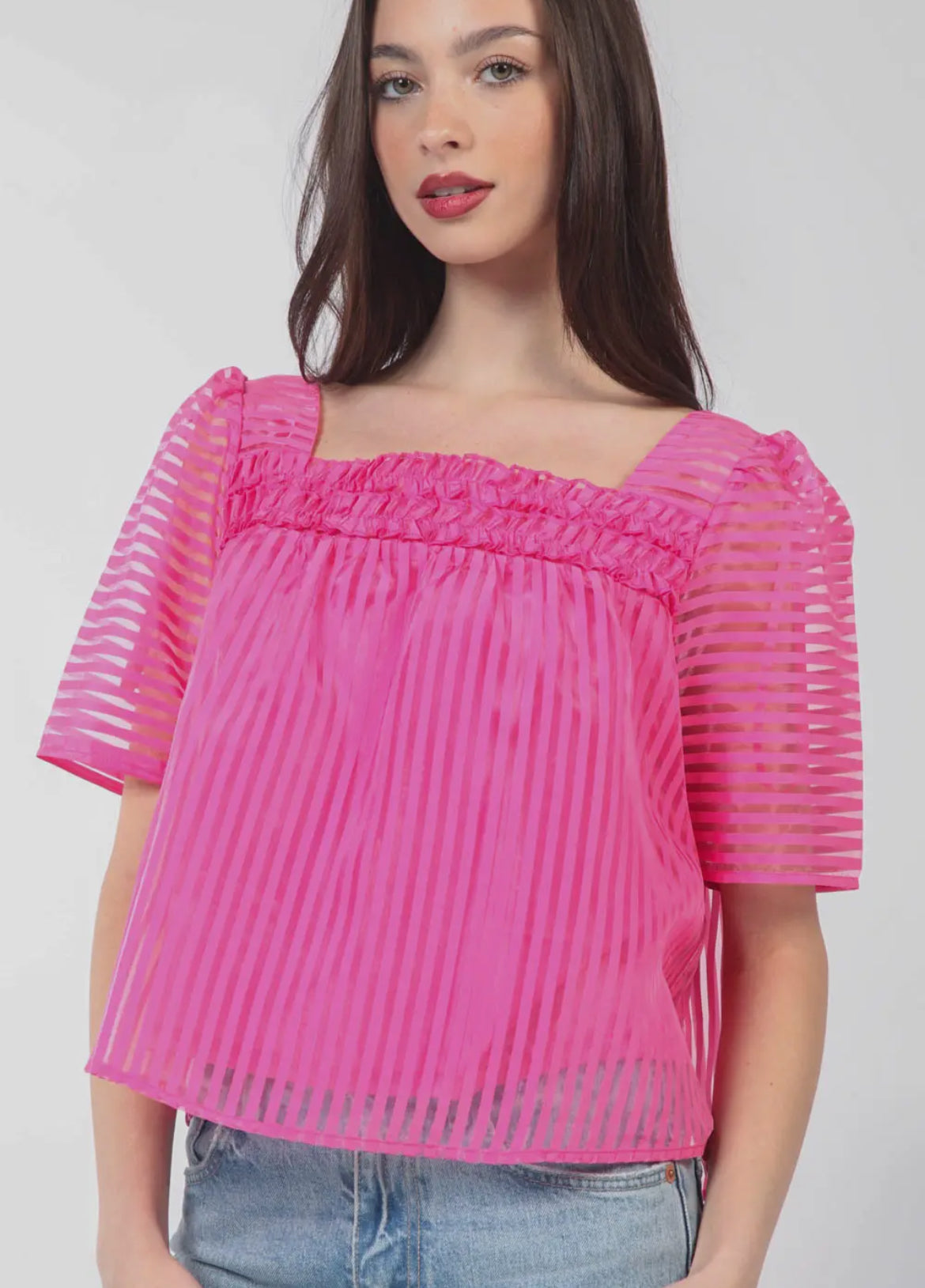 Pink Organza Blouse