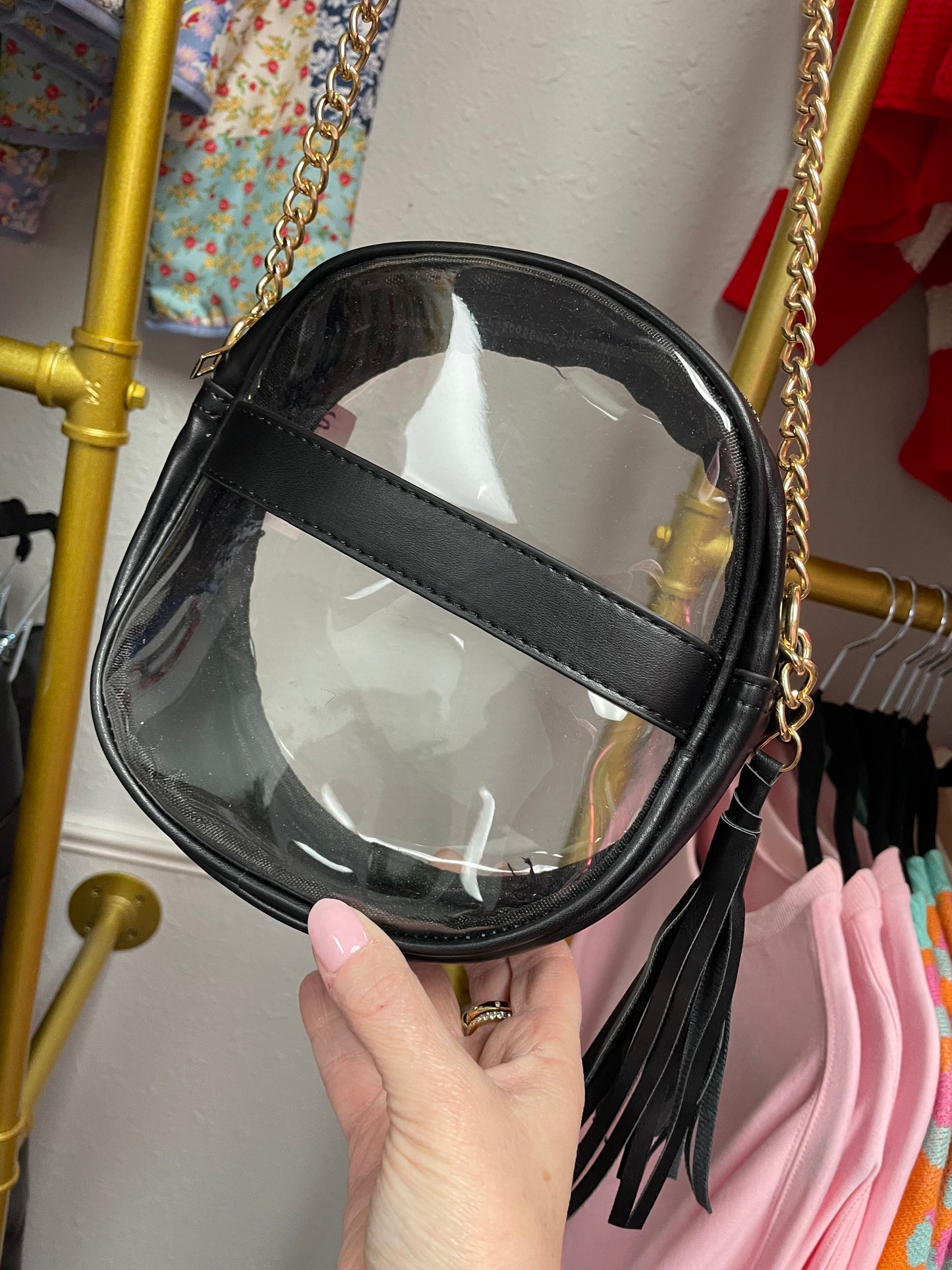 Clear Black Crossbody