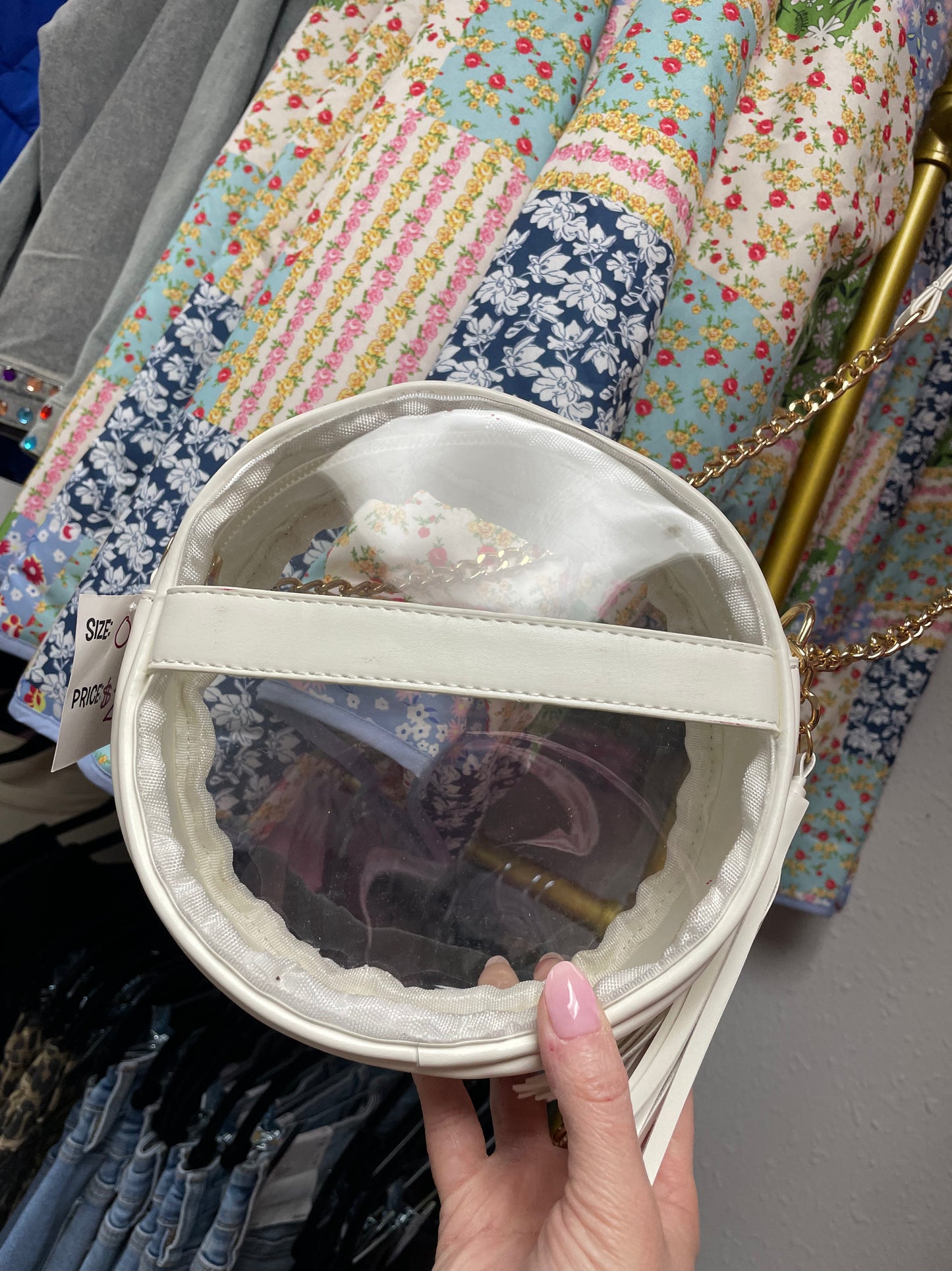 Clear White Crossbody