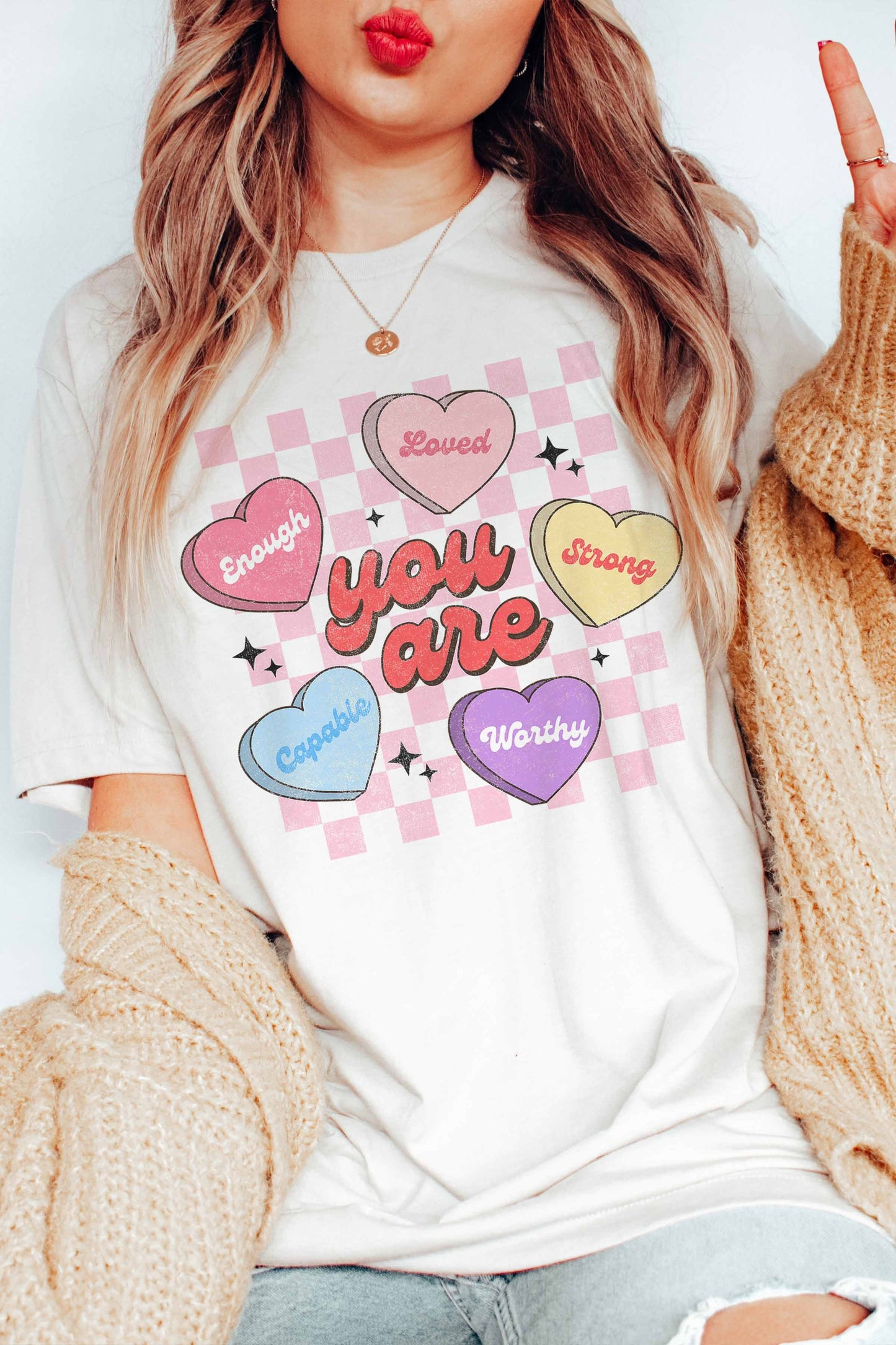 You Are Worthy Tee- cream