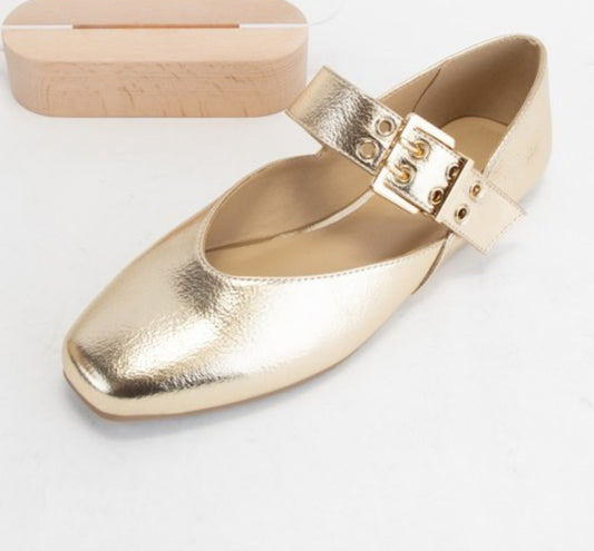 Gold Ballet Flat