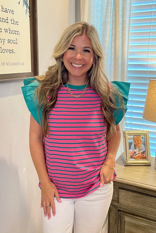 Palm Springs Striped Top