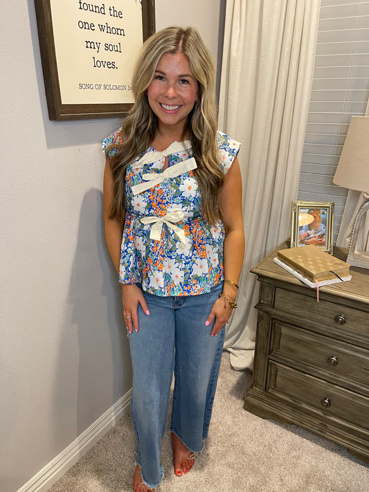 Tie Front Floral