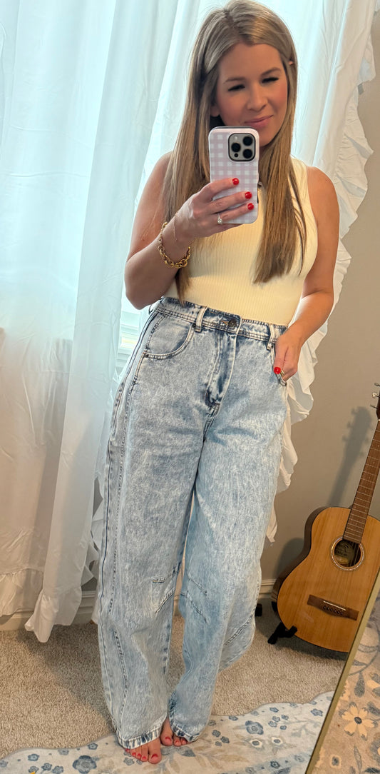 Light Indigo Baggy Denim