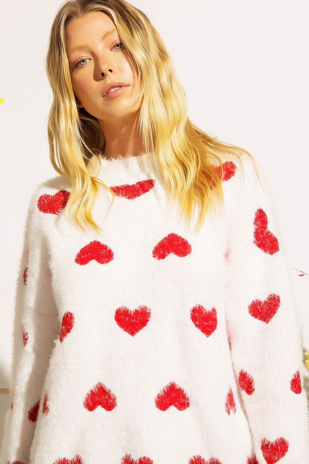 Heart Fuzzy Sweater