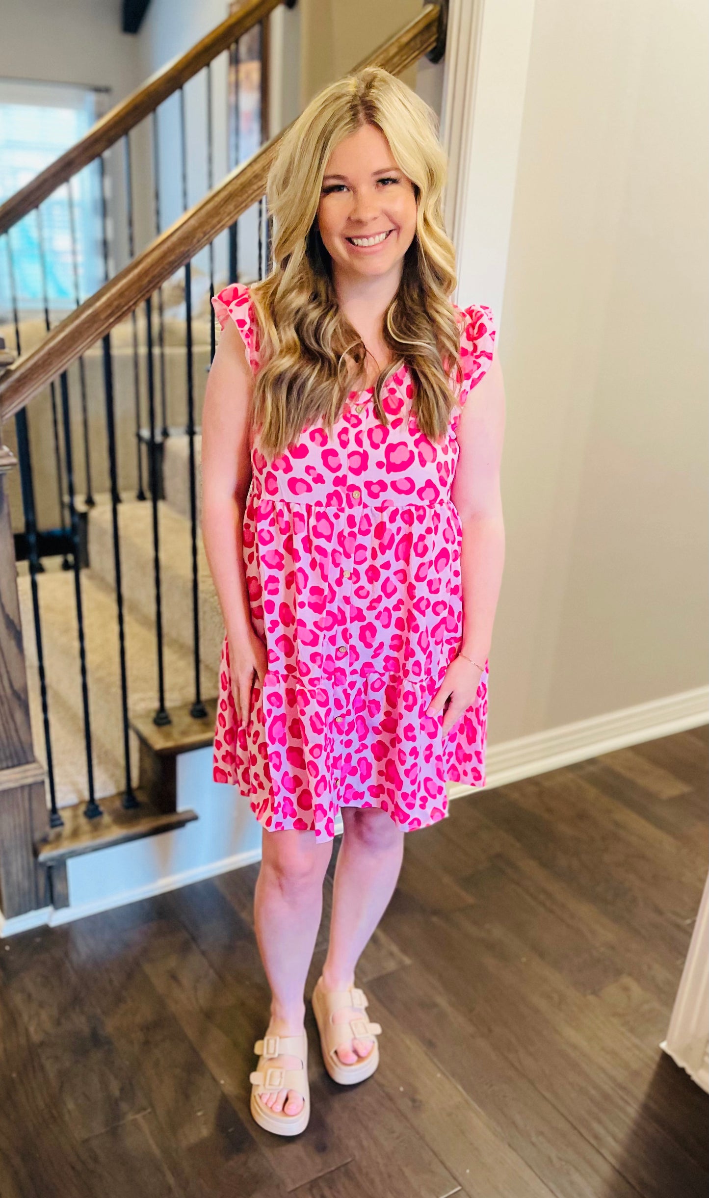 Pink Leopard Dress